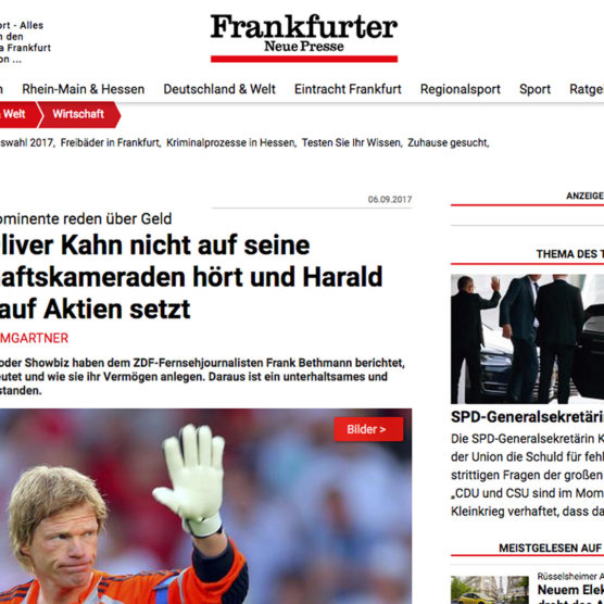 Frankfurter Neue Presse rezensiert „Über Geld reden“