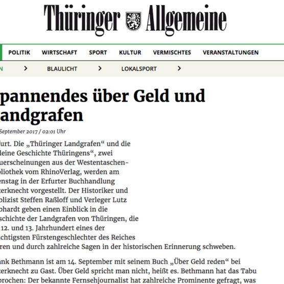 Thüringer Allgemeine kündigt Bethmann an